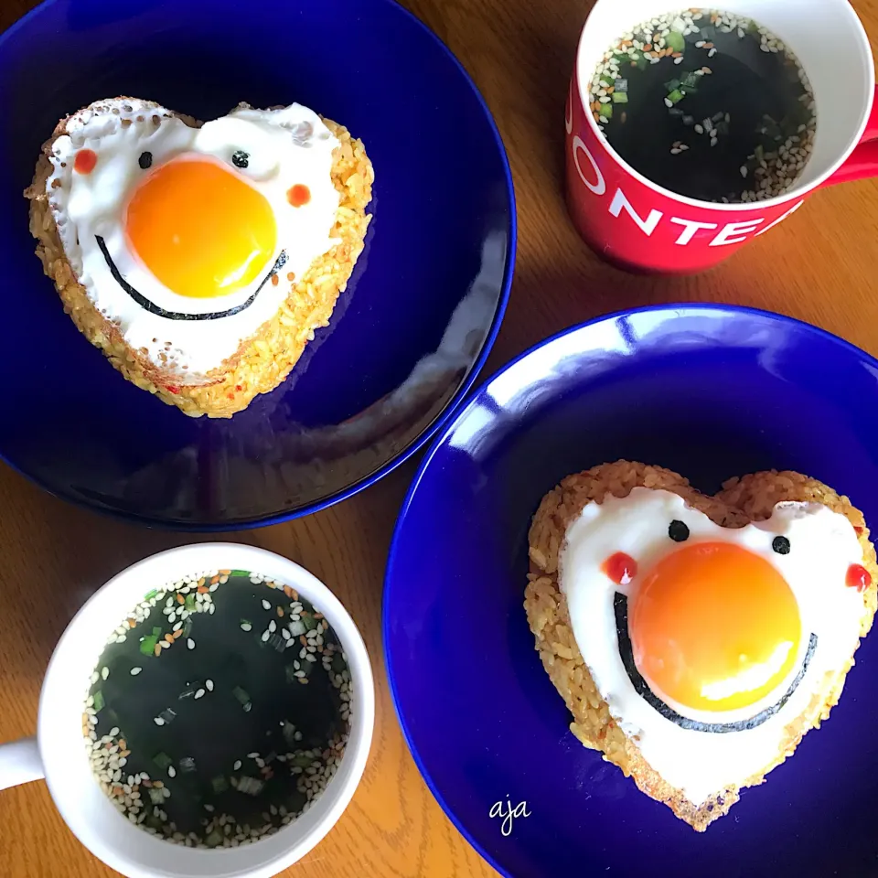 今日はカレーチャーハンとわかめスープ|ajaさん