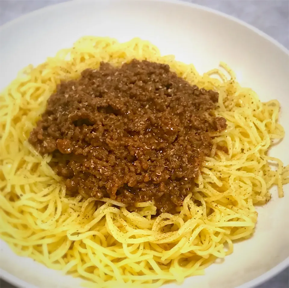 ランチに、痺れる汁なし坦々麺を作りました🎉🎵😋|ギムレットさん