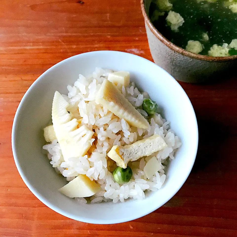 筍ご飯＆ワカメスープ|〜かもねぎポン酢食堂〜TOMOEさん