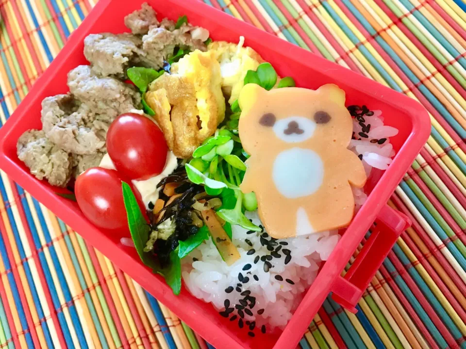 20180409🍱今日の自分弁当🍱
 #じぶん弁当  #リラックマ #|akiyo22さん