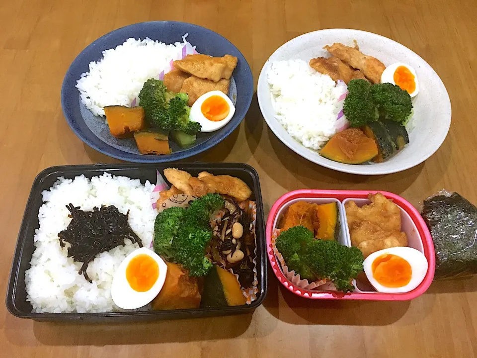 2018/4/5パパ弁&高三長女部活弁&春休みプレートランチ|あくびママさん