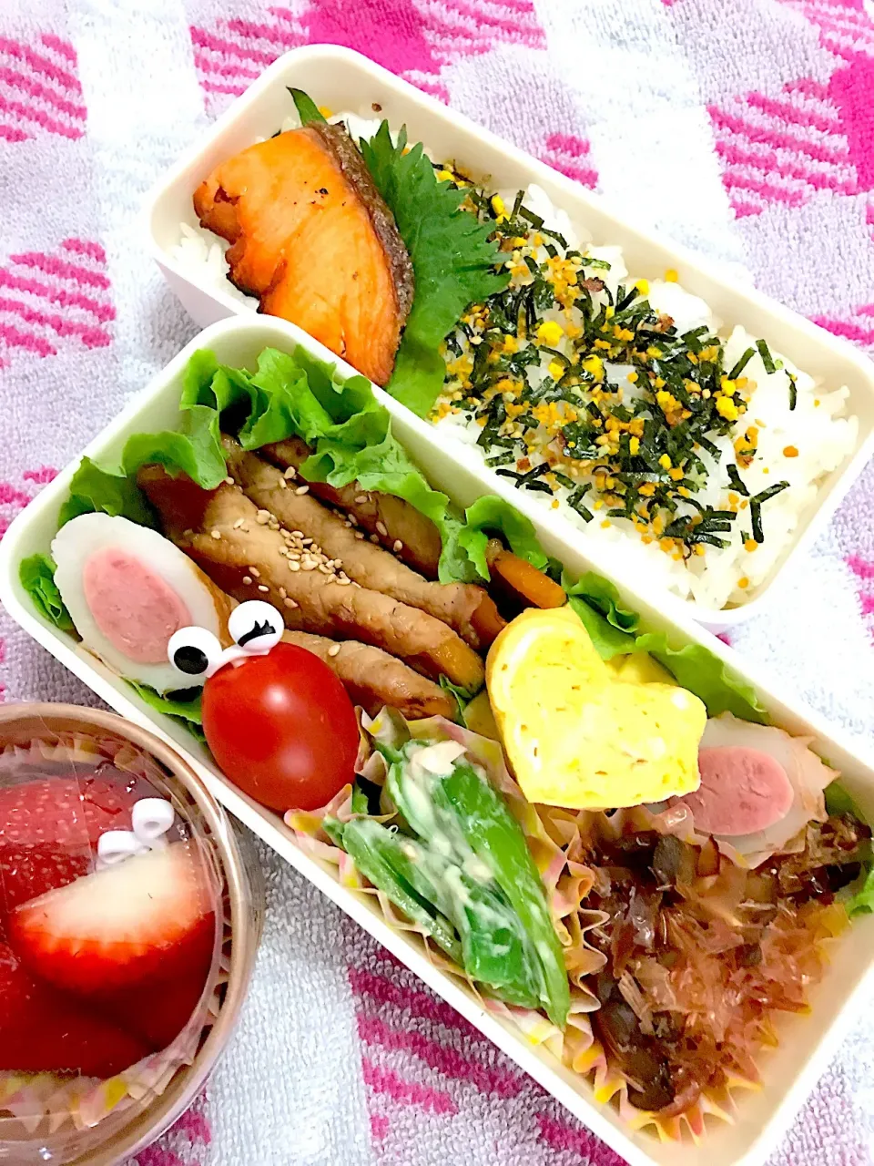 入学1日目【かぼちゃの豚肉巻き】弁当
#お弁当#かぼちゃ#豚肉巻き|華恋さん