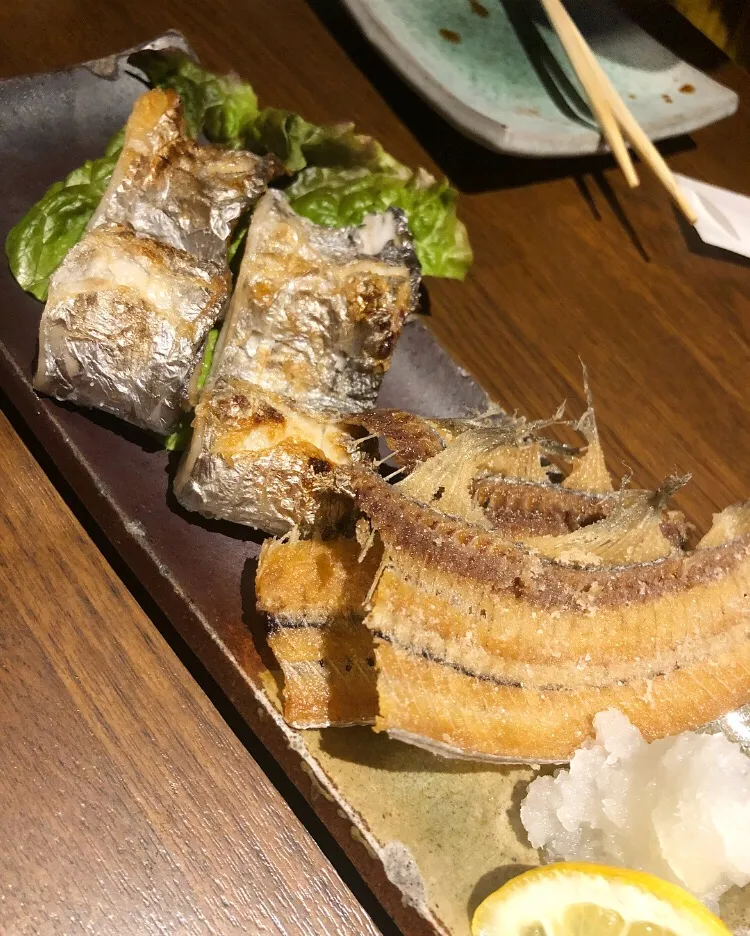 太刀魚の塩焼き 静岡.焼津 呑ん兵にて|ガク魁‼︎男飯さん