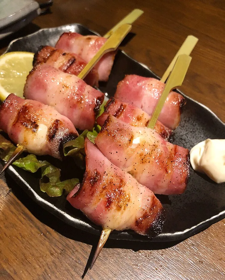 うずらベーコン 静岡.焼津 呑ん兵にて|ガク魁‼︎男飯さん