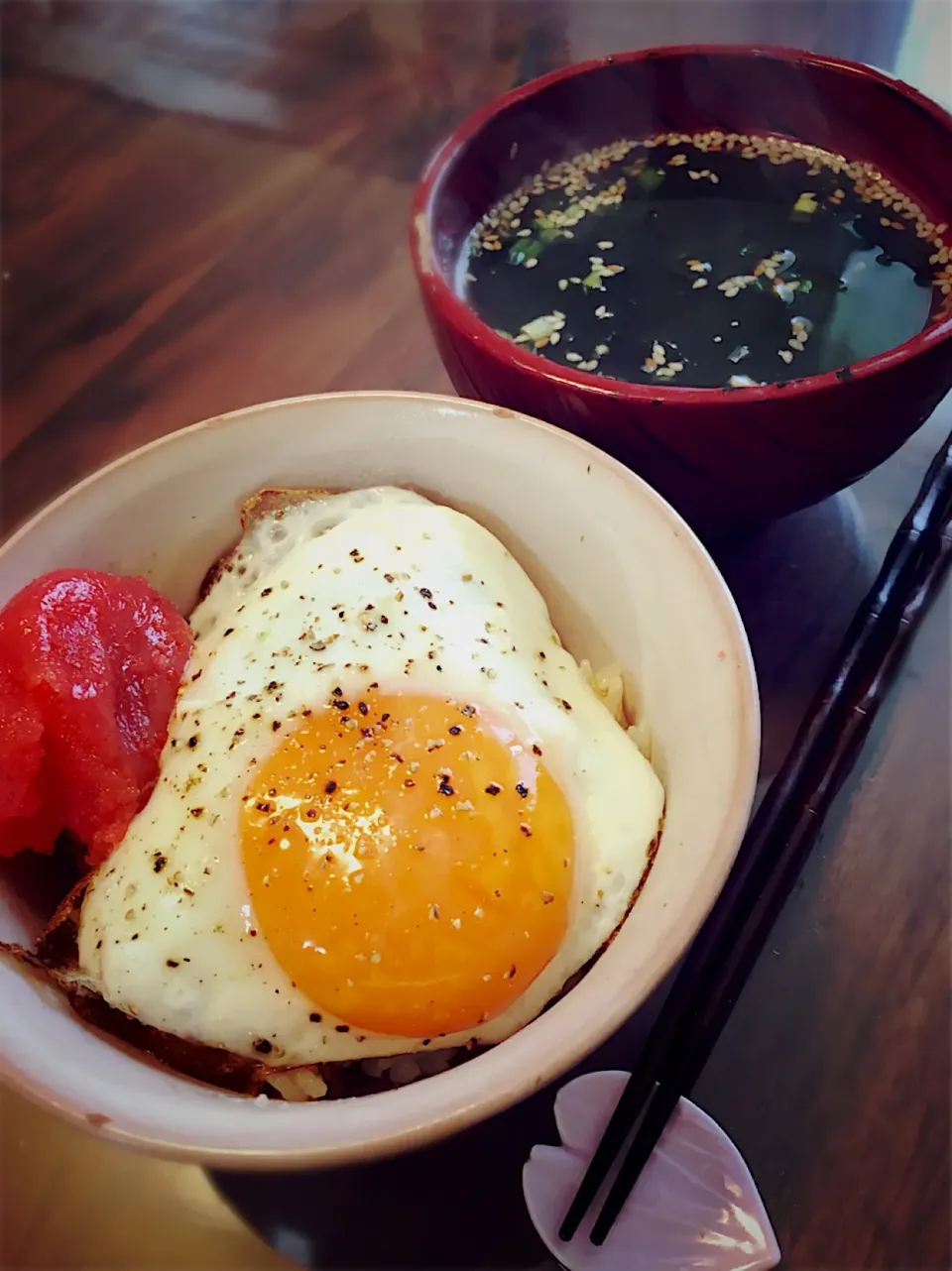 今日は 朝ご飯とわかめスープ♪|omitsuさん