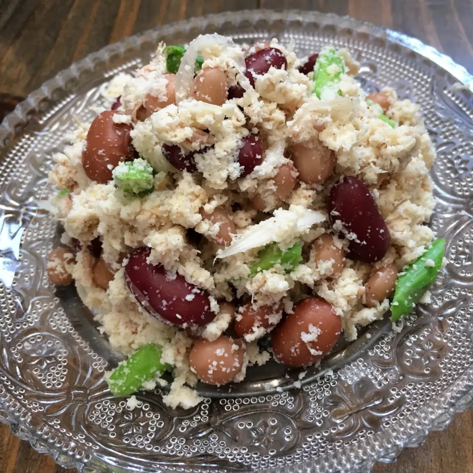 Snapdishの料理写真:かっぴーさんの🐸お豆とおからの豆サラダ|七海さん