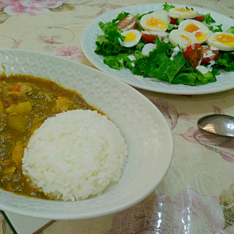 2018.4.10(火）
婿殿作チキンカレー何故か大根が…|たえさん