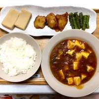 Snapdishの料理写真:つくおきと麻婆豆腐|kayak-gohanさん