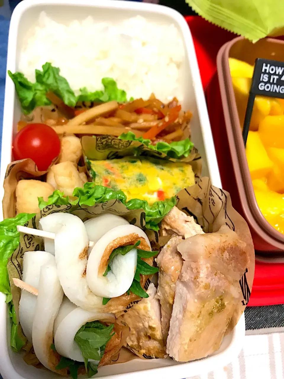 Snapdishの料理写真:女子高校生用 豚の柚子胡椒焼き弁当|riorieさん