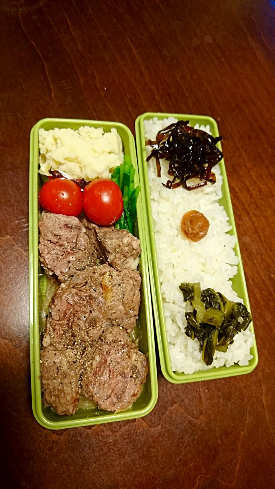 サイコロステーキ弁当
 #今日のお弁当|りょーさん