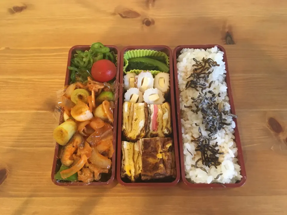 豚トマ炒め弁当|Emi Mikadoさん