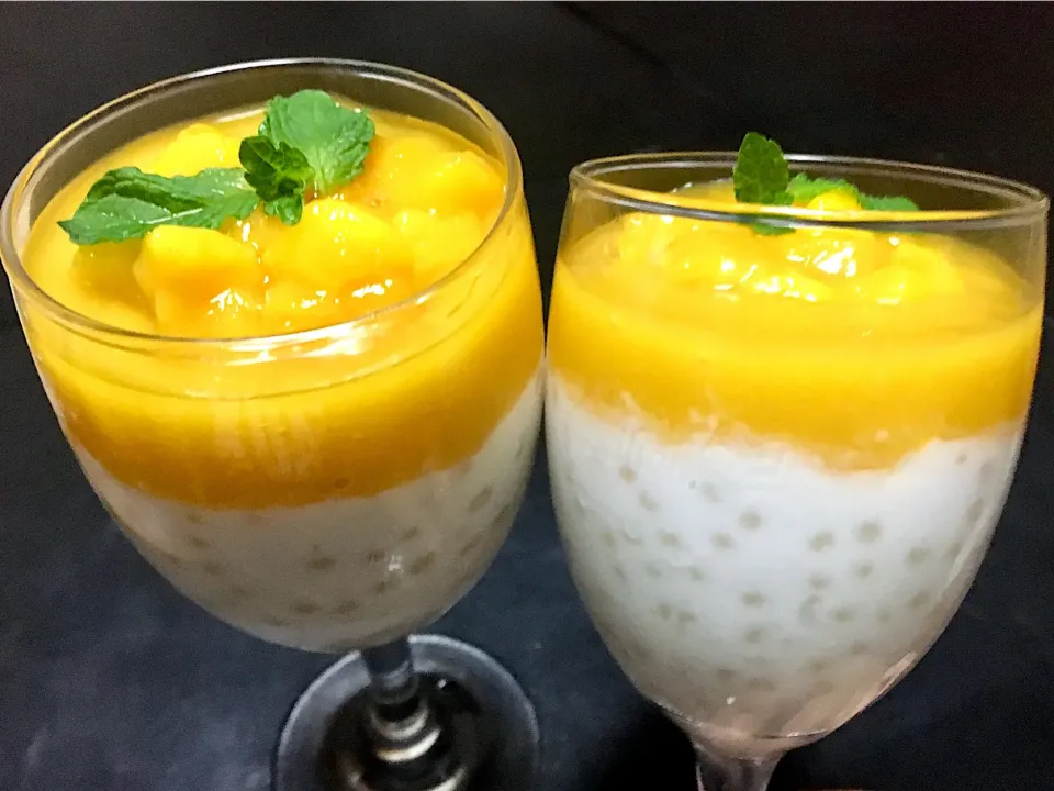 Snapdishの料理写真:✨MANGO TAPIOCA PUDDING✨|🌺Sanntina🌺さん