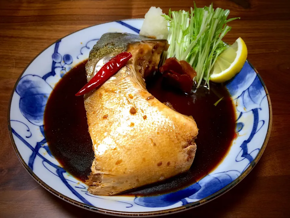 特大ブリカマ煮🐟💐|ぱぴこ家さん