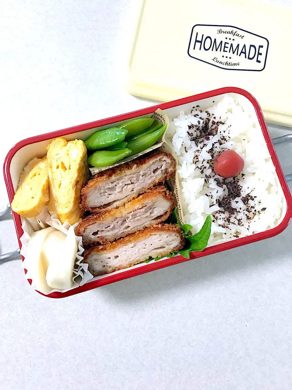 4/13  トンカツのお弁当。|mayaマミィさん