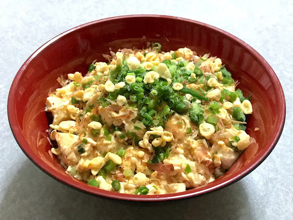 Snapdishの料理写真:豆腐ぶっかけ丼|Single cookさん