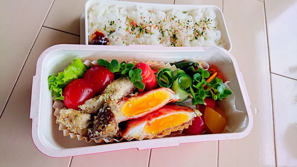 Snapdishの料理写真:娘のお弁当～🎶 2018.4.13|mayumiさん