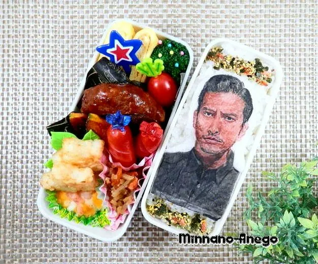 TOKIO『長瀬智也』弁当
 #オブラートアート
 #オブアート
 #似顔絵弁当|みんなのあねごさん