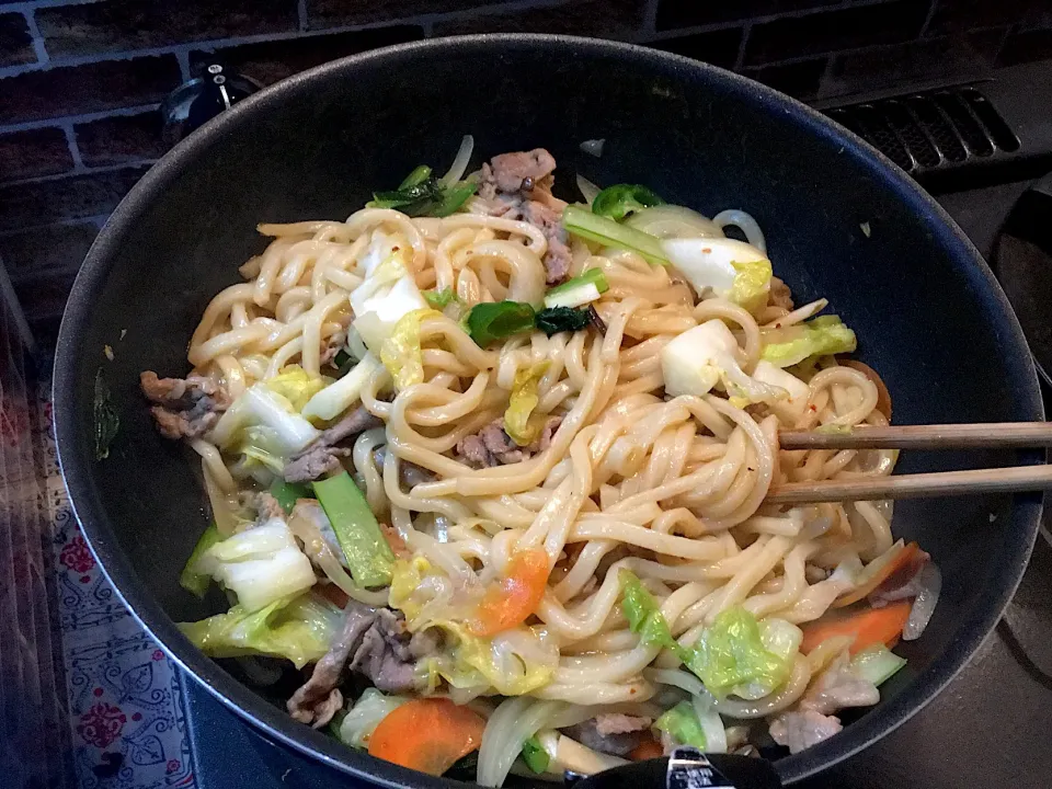 Snapdishの料理写真:主人の大好き焼うどん😍|くーさんさん