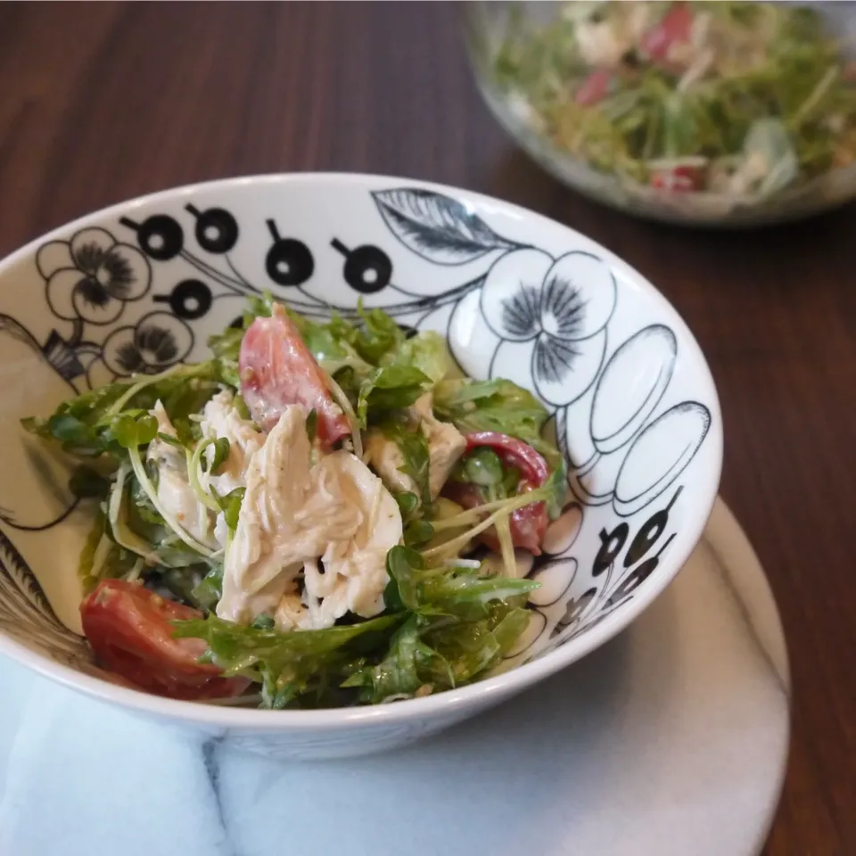 まさんの料理 蒸し鶏と野菜の胡麻マヨネーズ和え|麻紀子さん