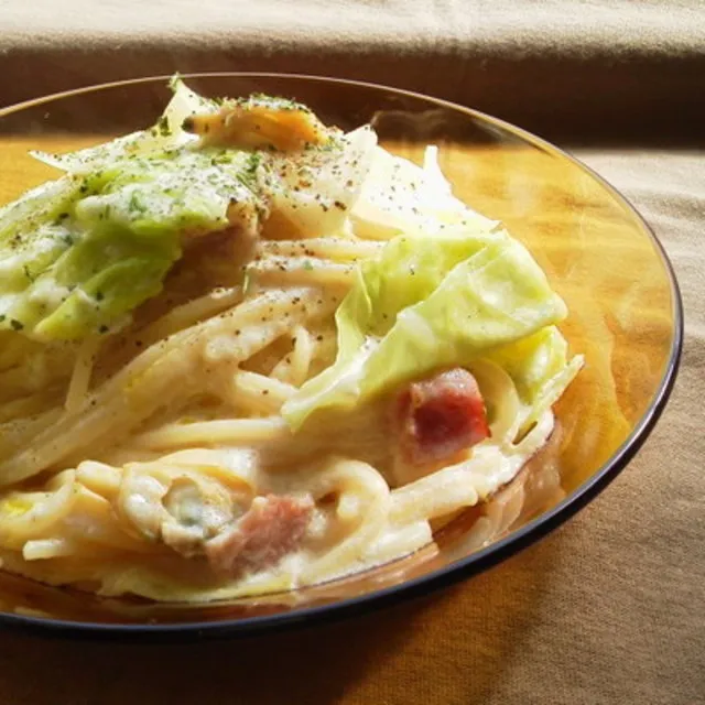 YUKImamaさんの春キャベツとあさりのクリームパスタ #レシピブログ #RecipeBlog|レシピブログさん