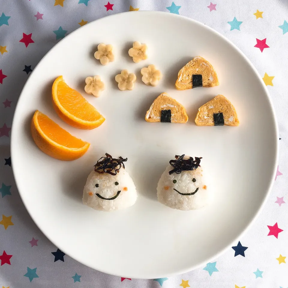 もじゃおにぎりプレート🍙|ニコニコハッピーフードさん