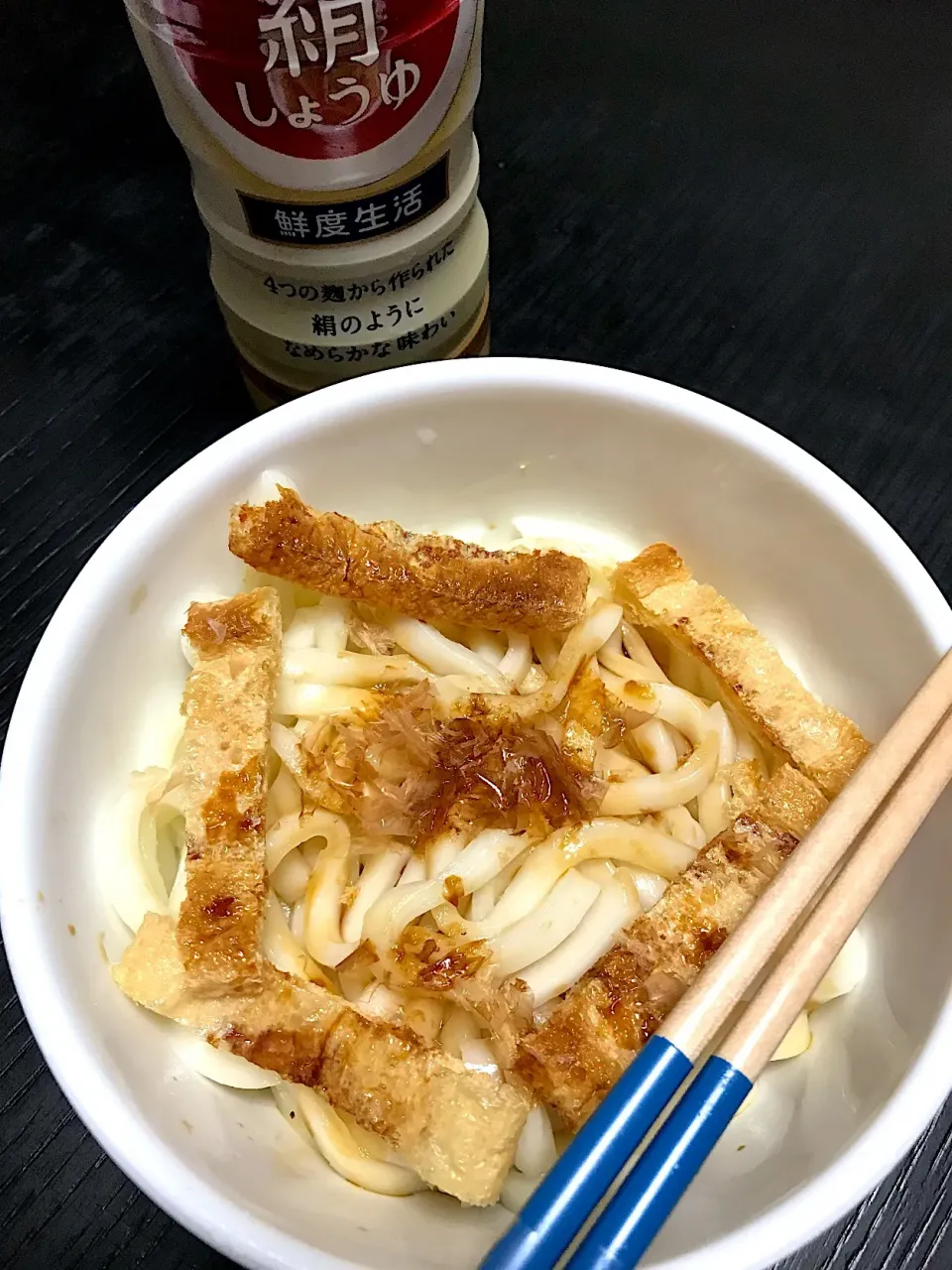 絹醤油で釜揚げうどん|フェンさん