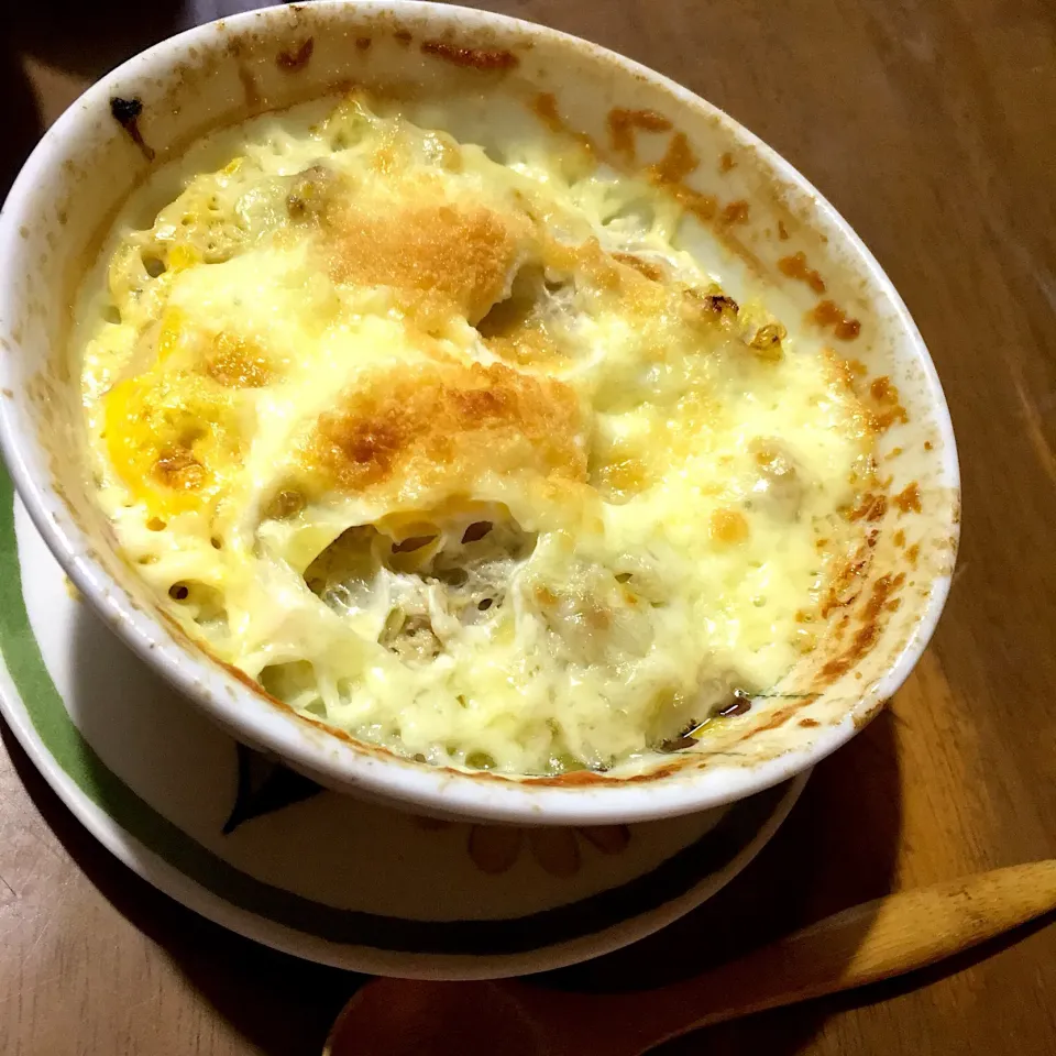 キャベツとひき肉のチーズ焼き🧀|宙まめさん