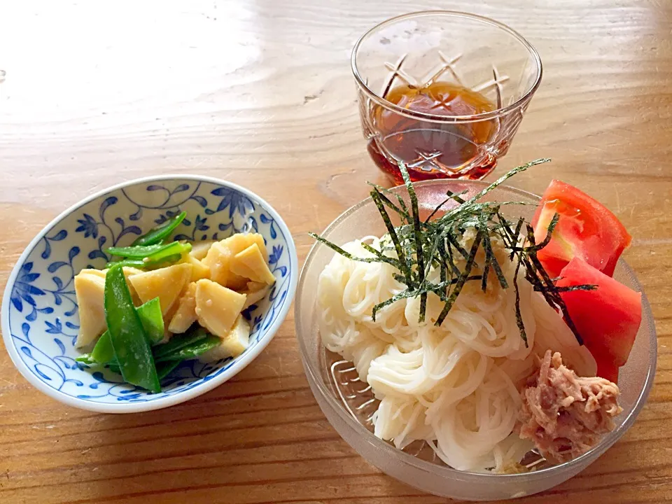 たけのこの酢味噌和え、素麺|pepiさん