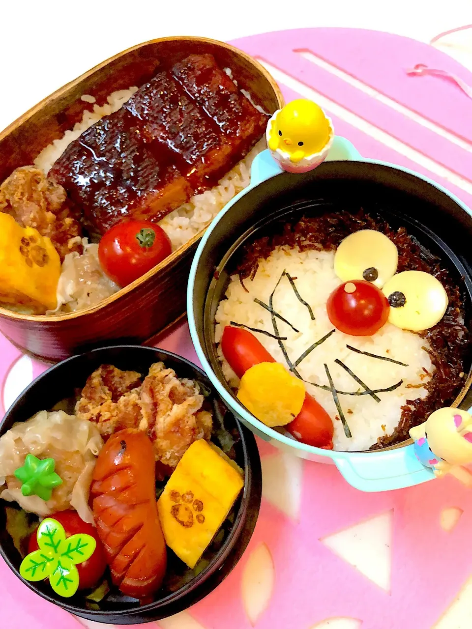 #ドラえもん顔弁  #jkお弁当  #うな次郎丼 #旦那さんお弁当|Yuki Kawasumiさん