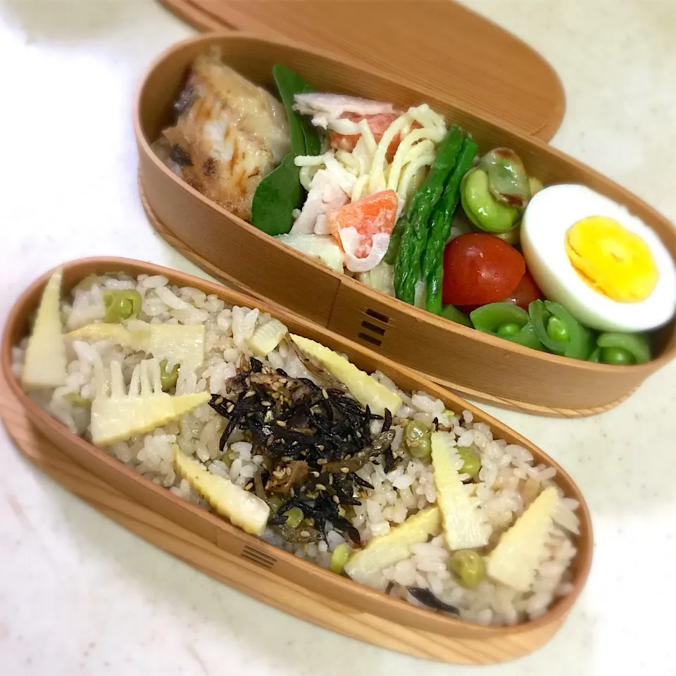 Today's lunch  box.筍ご飯💕|hoppycowさん