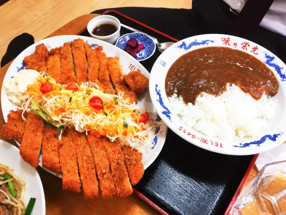 ダブルカツ盛りカレー~_~;|道場Rock三郎さん