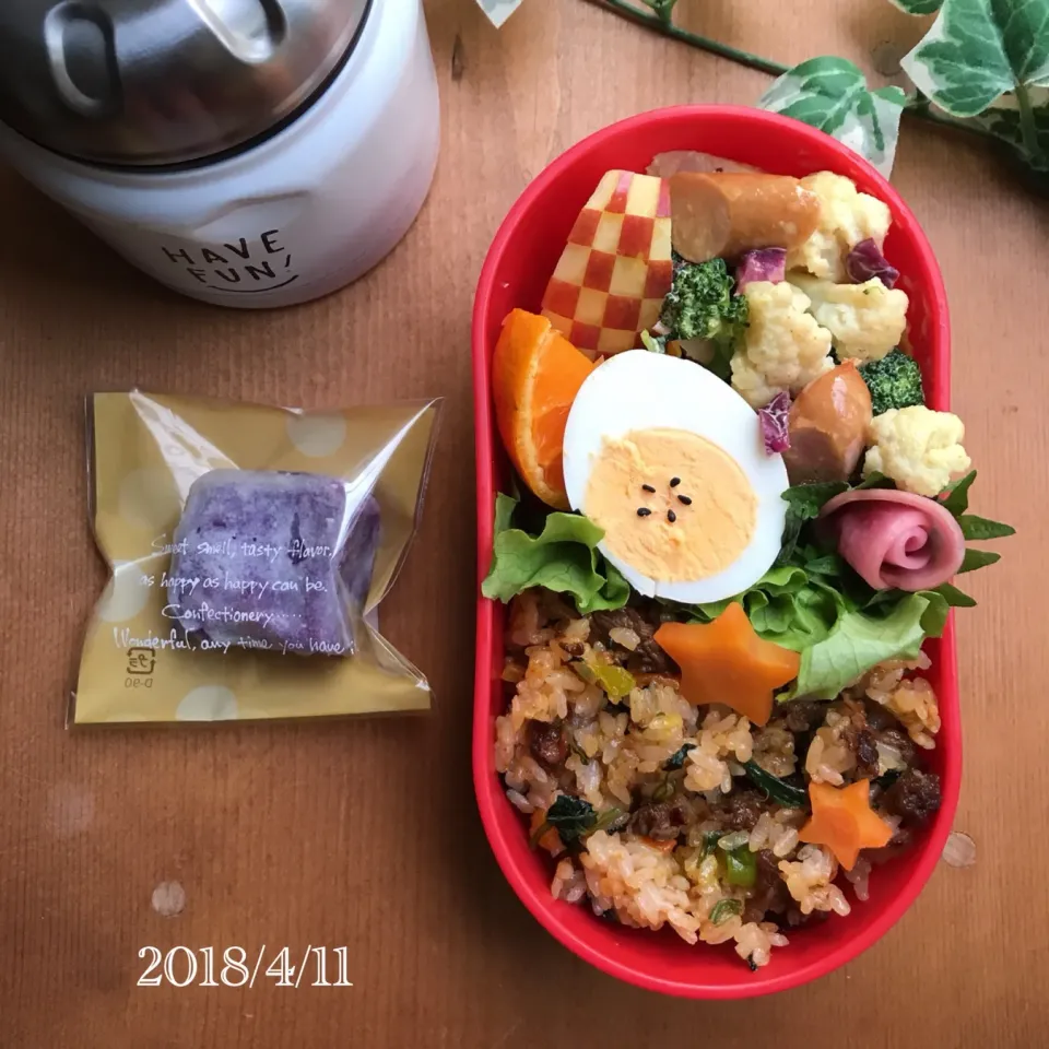 Snapdishの料理写真:先週の娘弁当2018.4.11...♪*ﾟ|ばろんさん