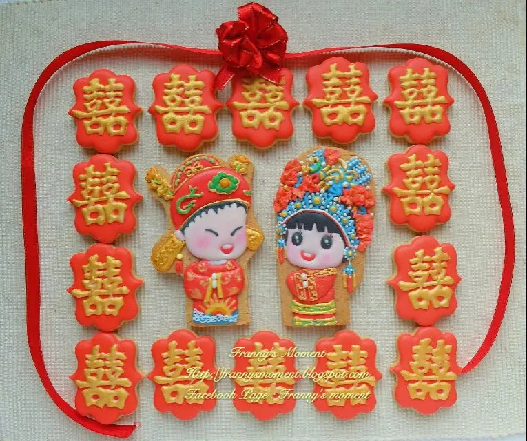 Chinese wedding icing cookies|Frannyさん