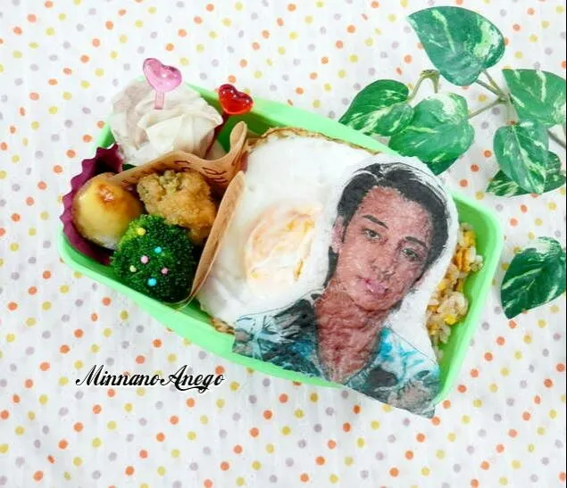 ANTIME『AM:羽生田挙武』弁当
 #オブラートアート
 #オブアート
 #似顔絵弁当|みんなのあねごさん