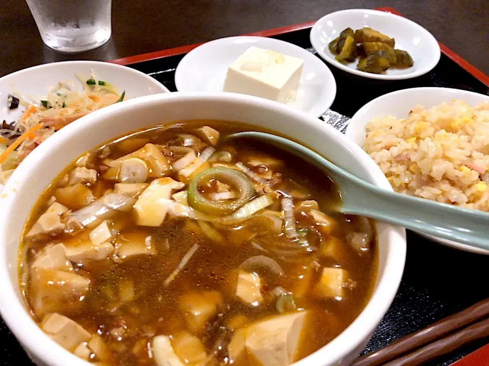 【ミニセット】麻婆麺＋半チャーハンを頂きました。|momongatomoさん