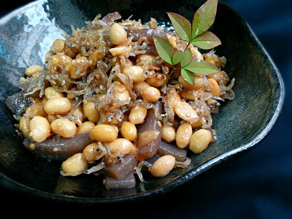 カンタン酢で簡単♪
じゃこと大豆とコンニャクの照り煮*|ことり*さん