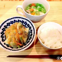 揚げ魚の野菜あんかけ・野菜のポトフ|おしりん🐶🐻💟さん