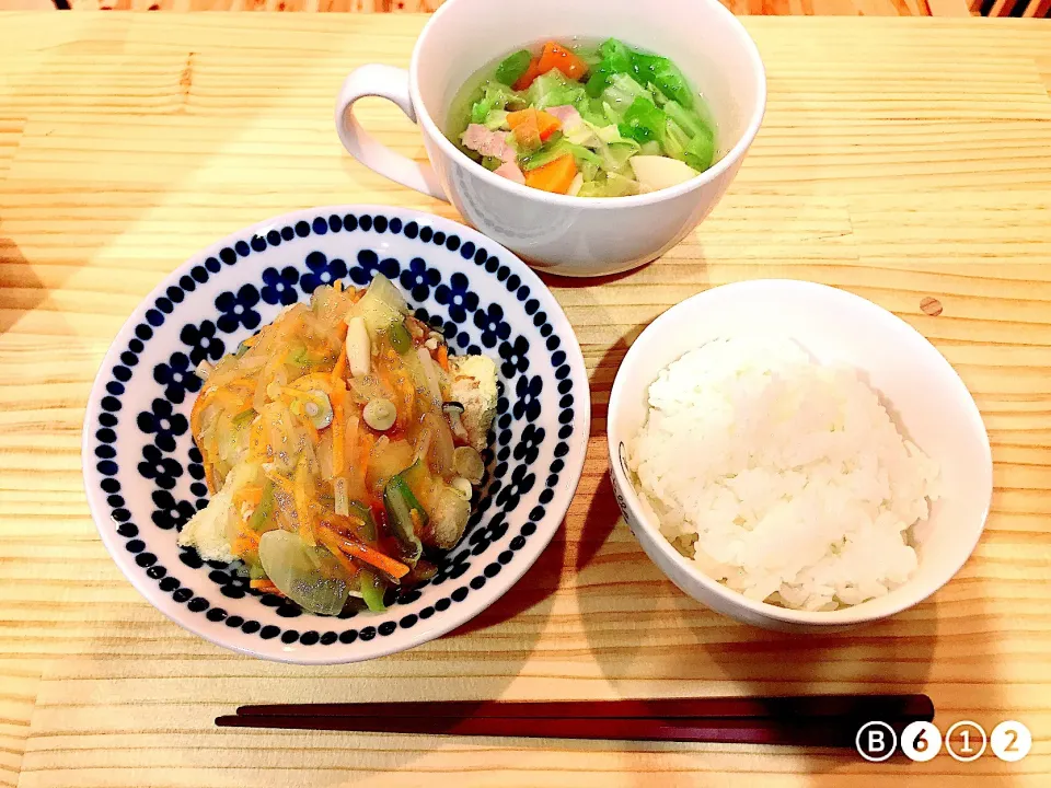 揚げ魚の野菜あんかけ・野菜のポトフ|おしりん🐶🐻💟さん