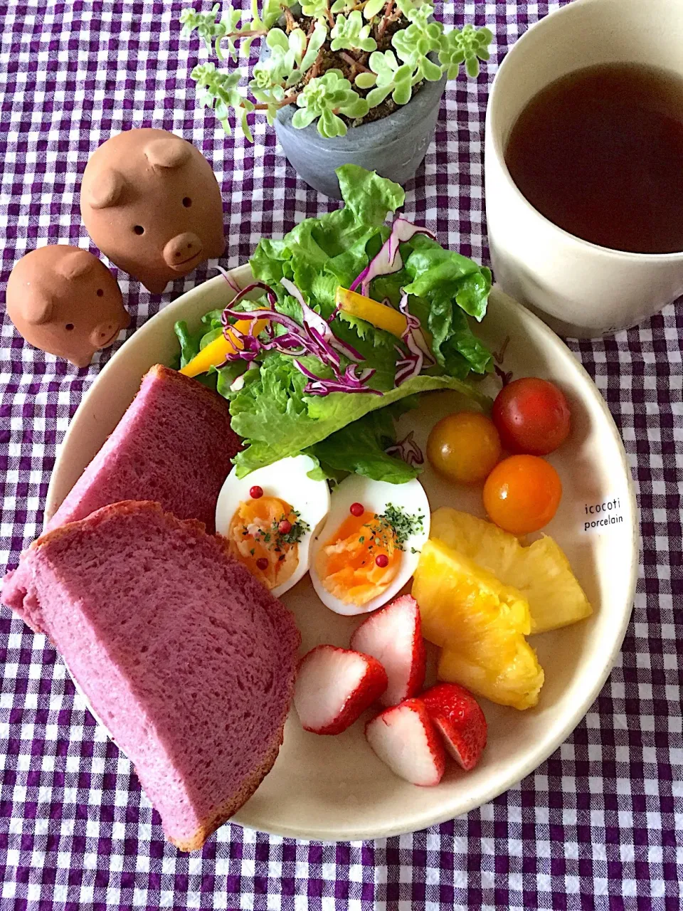 ワンプレート朝ごはん☺︎|むーさん