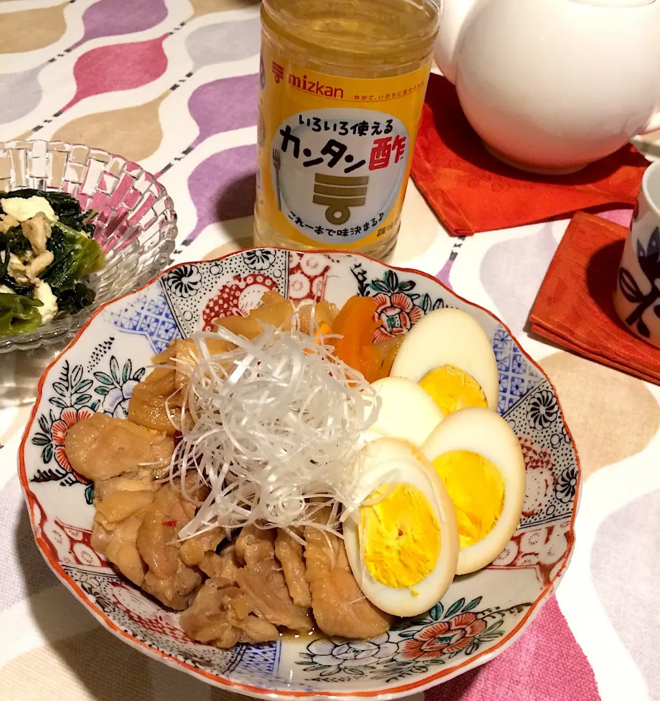 Snapdishの料理写真:カンタン酢で鶏とタケノコのすっぱ照り焼き|cherさん