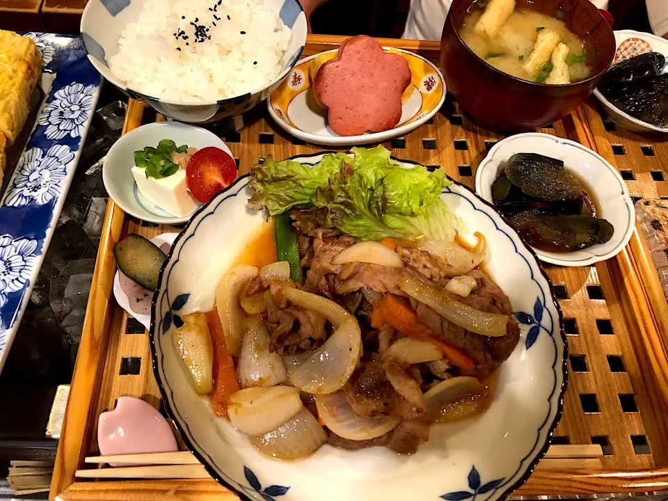 Snapdishの料理写真:#豚の生姜焼き #ランチ#笑寅|愛ママさん