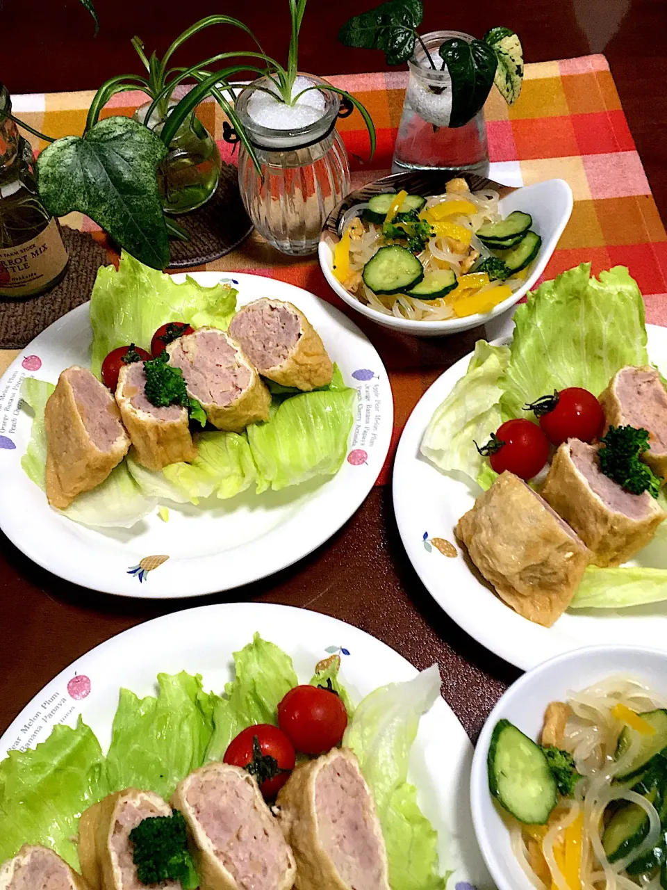 油揚げの肉詰め
春雨サラダ🥗|けもさん