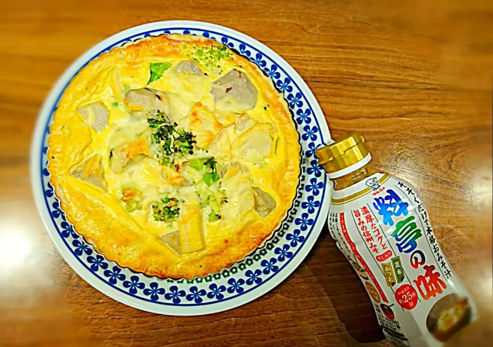 液みそ 料亭の味で里芋と筍、ブロッコリーの和風キッシュ|いりごまさん