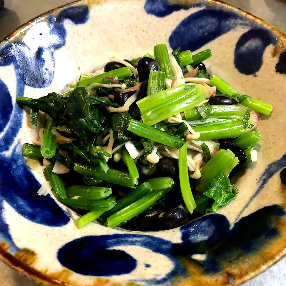 ほうれん草・黒豆・えのきのおひたしサラダ😋|nao子さん