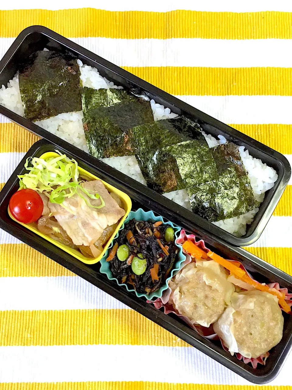 4/19☆しょうが焼きとシュウマイ弁当|ちーさん