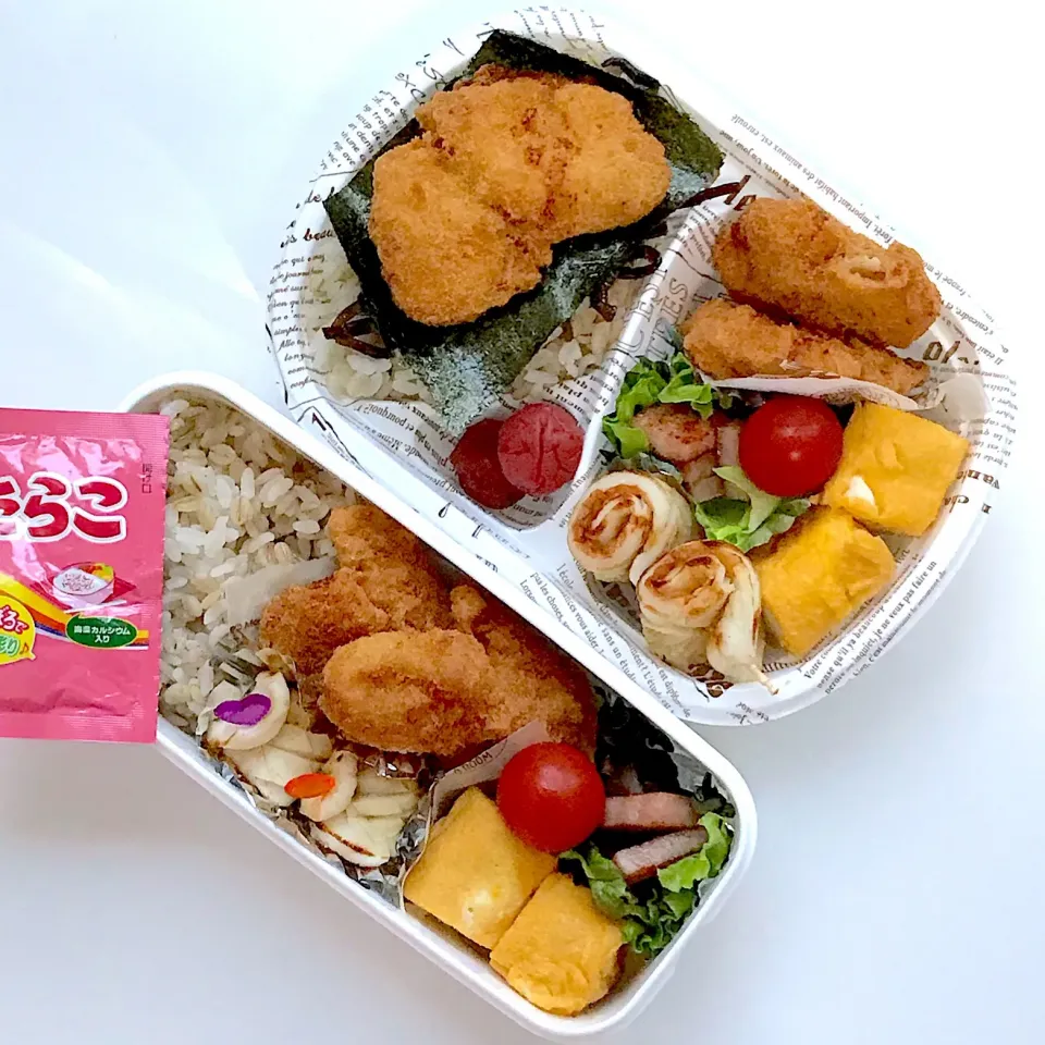 パパと娘っちのお弁当(^^)
 #お弁当  #麦ご飯|kakoさん