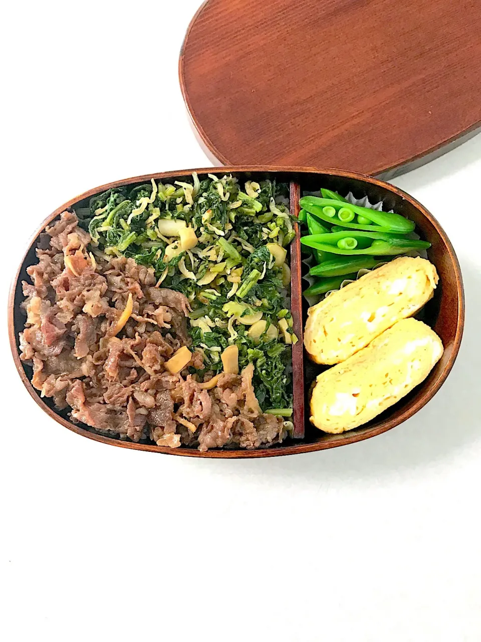 時雨煮と大根葉炒めのお弁当。|mayaマミィさん