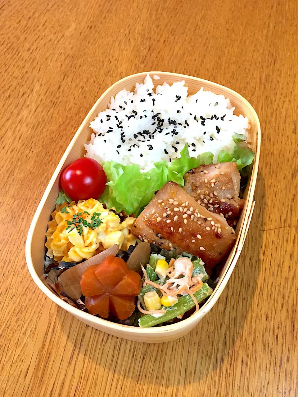 高校生息子のお弁当  やみつき味噌漬けチキン|まつださんさん