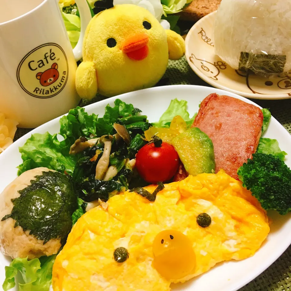 Snapdishの料理写真:ひよこオムレツプレート|かんきちさん