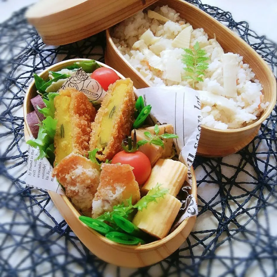 Snapdishの料理写真:息子竹の子ご飯弁当|sakurakoさん